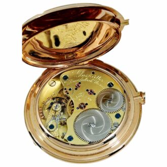 German 14k rose gold Glashütte pocket watch Circa 1900