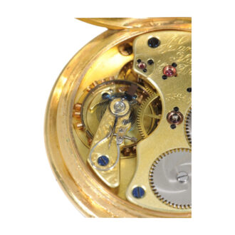 German 18k gold open face lever pocket watch Circa 1896
