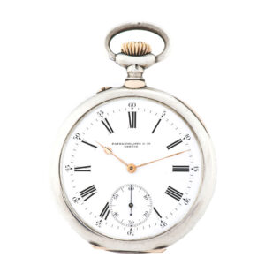 Swiss silver & pink gold pocket watch for Gondolo with Archives Extract Circa 1909