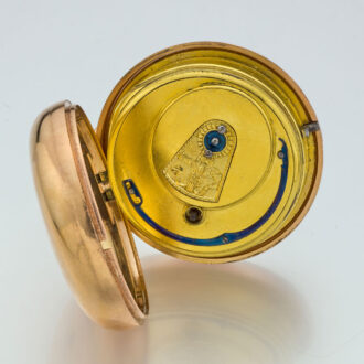Heavy and rare English gold pair cased rack lever Circa 1809