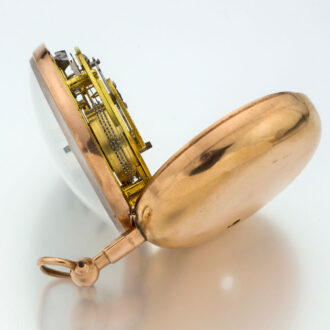 Heavy and rare English gold pair cased rack lever Circa 1809