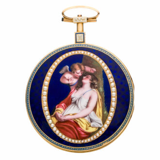 Swiss decorative gold and enamel verge watch Circa 1810
