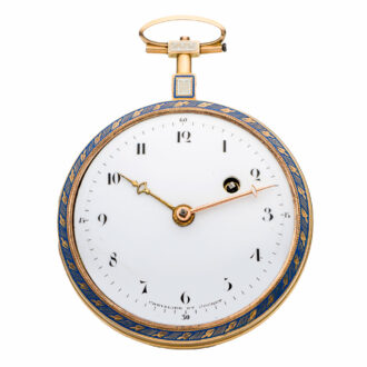 Swiss decorative gold and enamel verge watch Circa 1810