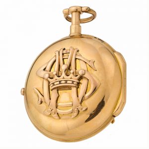 French 20 carat gold repeating cylinder watch Circa 1770