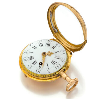 French 20 carat gold repeating cylinder watch Circa 1770