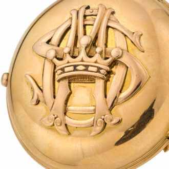 French 20 carat gold repeating cylinder watch Circa 1770