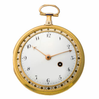 English gold and enamel watch with chatelaine Circa 1785