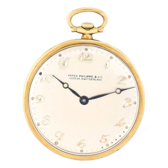 Fine and rare thin two-colour platinum and 18 carat yellow gold keyless dress watch Circa 1928