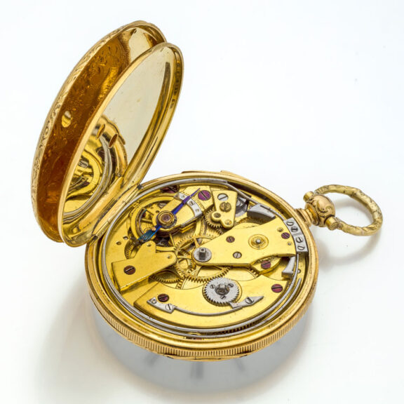 French gold quarter repeating lady's pocket watch Circa 1830 French gold quarter repeating lady's pocket watch Circa 1830