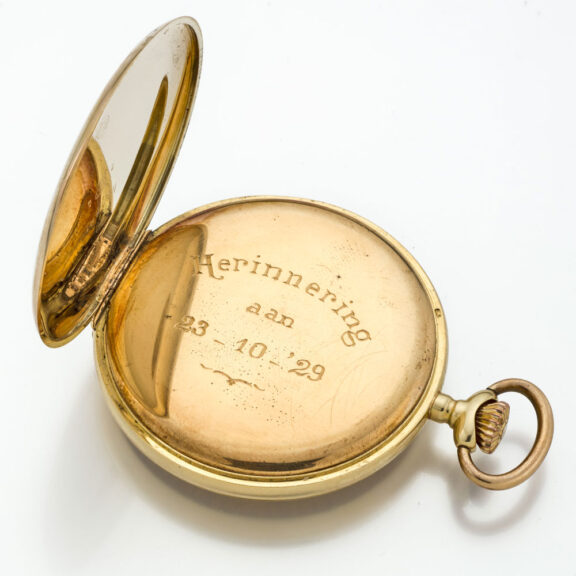 Diutch 14 carat gold keyless lever dress watch Circa 1929 Diutch 14 carat gold keyless lever dress watch Circa 1929