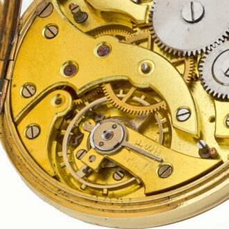 Diutch 14 carat gold keyless lever dress watch Circa 1929