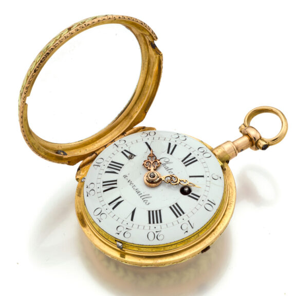 Fine French gold and enamel repeater à toc verge Circa 1780 Fine French gold and enamel repeater à toc verge Circa 1780