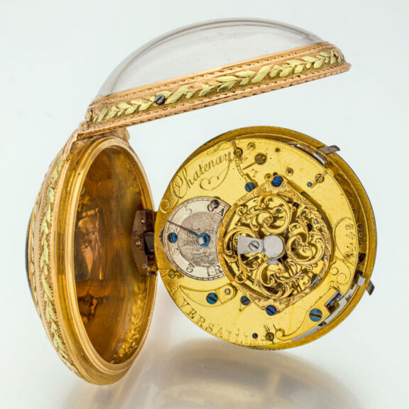 Fine French gold and enamel repeater à toc verge Circa 1780 Fine French gold and enamel repeater à toc verge Circa 1780