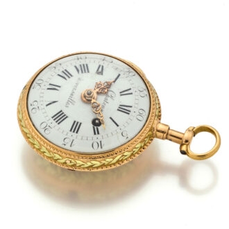 Fine French gold and enamel repeater à toc verge Circa 1780