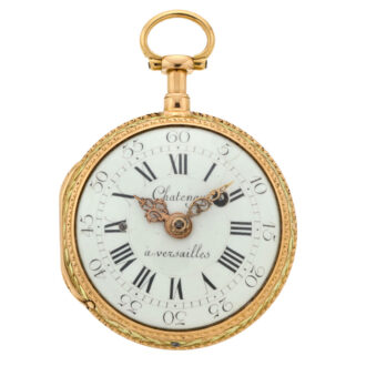 Fine French gold and enamel repeater à toc verge Circa 1780