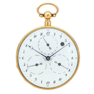 French gold verge with calendar and repetition Circa 1800
