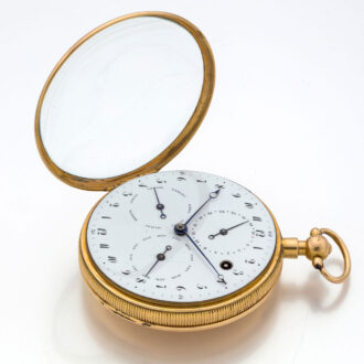 French gold verge with calendar and repetition Circa 1800