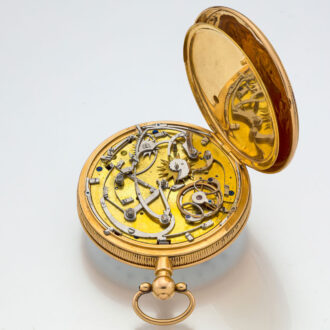 French gold verge with calendar and repetition Circa 1800