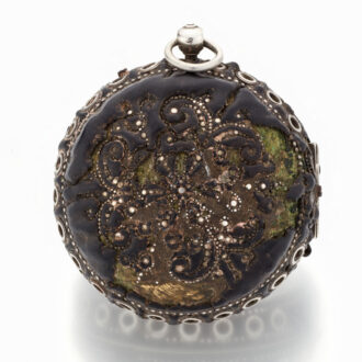 French silver and leather alarm verge pocket watch Circa 1690