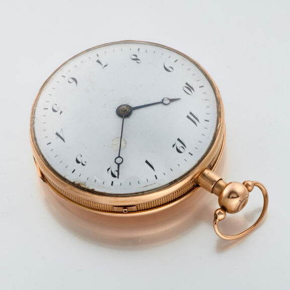 Swiss 18 carat gold quarter repeating verge Circa 1810 Swiss 18 carat gold quarter repeating verge Circa 1810