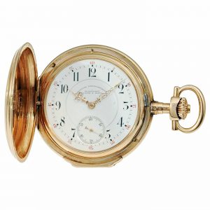 German 14kpink gold Glashütte pocket watch Circa 1898