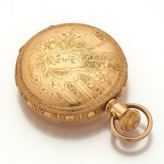 American 14k gold fully engraved lever watch Circa 1900