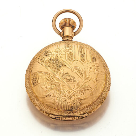 461-bAmerican 14k gold fully engraved lever watch Circa 1900 American 14k gold fully engraved lever watch Circa 1900