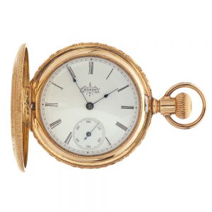 American 14k gold fully engraved lever watch Circa 1900