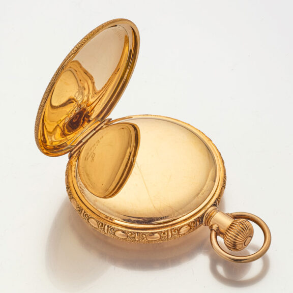 American 14k gold fully engraved lever watch Circa 1900 American 14k gold fully engraved lever watch Circa 1900