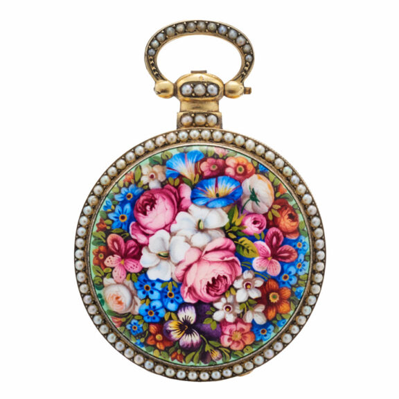 Rare Swiss gilt duplex watch for the Chinese market Circa 1860