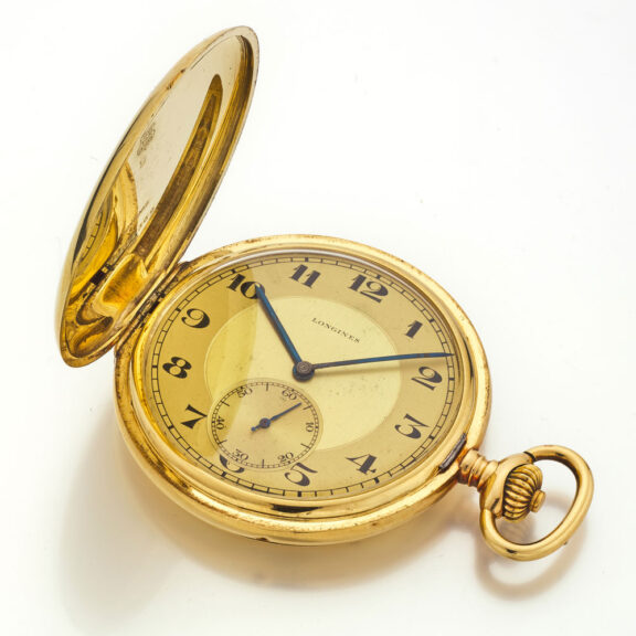 Swiss 14k yellow gold open faced lever watch Circa 1940 Swiss 14k yellow gold open faced lever watch Circa 1940