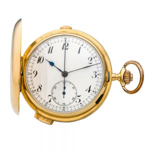 Swiss gold minute repeating chronograph watch Circa 1890