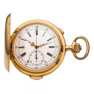Swiss gold minute repeating chronograph watch Circa 1900