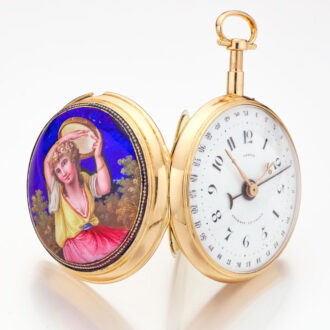 French extremely rare quarter repeating calendar watch Circa 1790