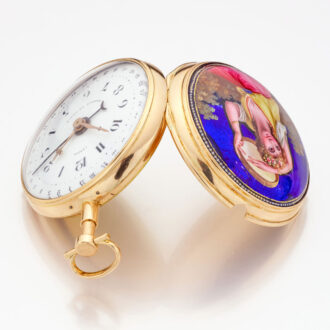 French extremely rare quarter repeating calendar watch Circa 1790