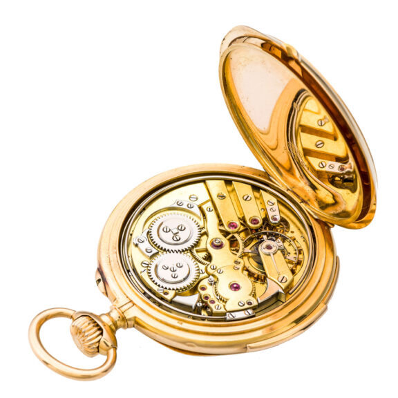 Swiss gold minute repeating keyless pocket watch Circa 1910 Swiss gold minute repeating keyless pocket watch Circa 1910Swiss gold minute repeating keyless pocket watch Circa 1910