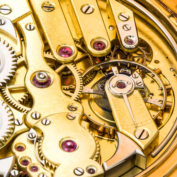 Swiss gold minute repeating keyless pocket watch Circa 1910 Swiss gold minute repeating keyless pocket watch Circa 1910