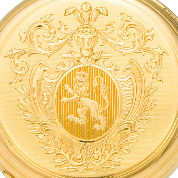 Swiss gold minute repeating demi-chronomètre Circa 1868 Swiss gold minute repeating demi-chronomètre Circa 1868