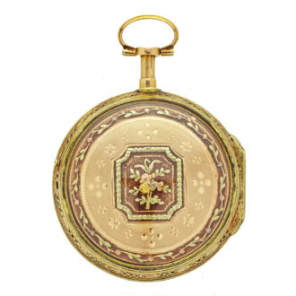 Fine Swiss gold open faced quarter repeating watch Circa 1810 Fine Swiss gold open faced quarter repeating watch Circa 1810