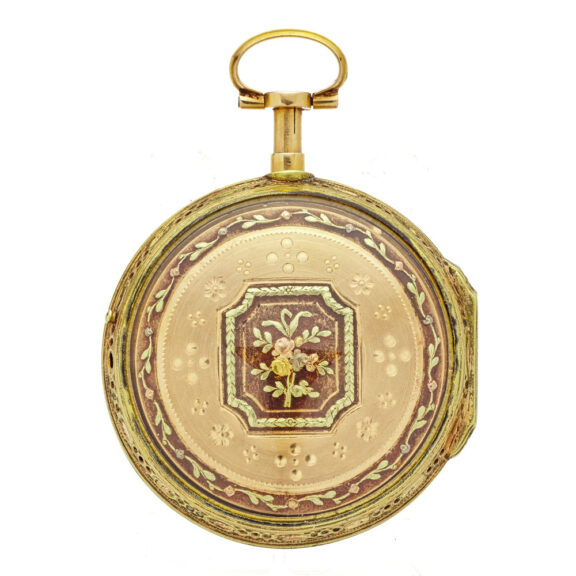 Fine Swiss gold open faced quarter repeating watch Circa 1810 Fine Swiss gold open faced quarter repeating watch Circa 1810