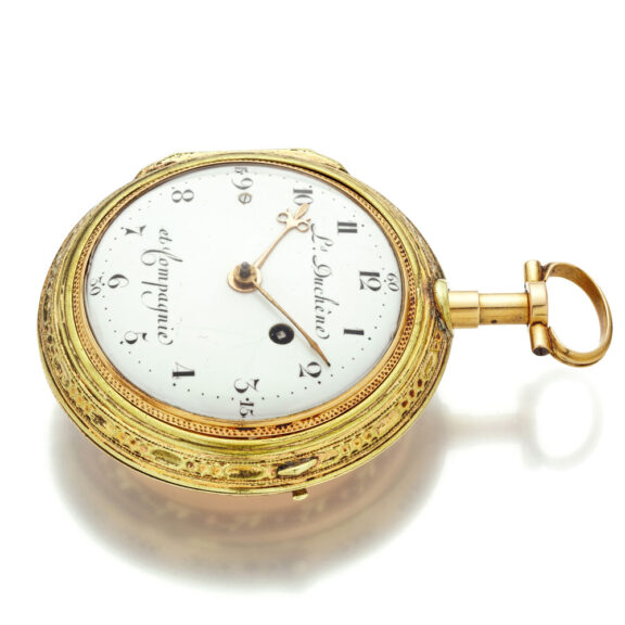 Fine Swiss gold open faced quarter repeating watch Circa 1810 Fine Swiss gold open faced quarter repeating watch Circa 1810