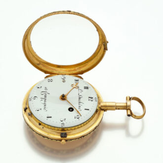 Fine Swiss gold open faced quarter repeating watch Circa 1810 Fine Swiss gold open faced quarter repeating watch Circa 1810