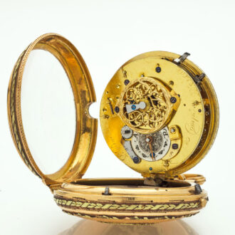 468-gFine Swiss gold open faced quarter repeating watch Circa 1810 Fine Swiss gold open faced quarter repeating watch Circa 1810