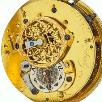 Fine Swiss gold open faced quarter repeating watch Circa 1810 Fine Swiss gold open faced quarter repeating watch Circa 1810