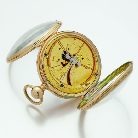 French gold quarter repeater with Pouzait escapement Circa 1810 French gold quarter repeater with Pouzait escapement Circa 1810