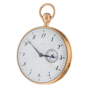 Breguet quarter repeating French verge in a gold case Circa 1820