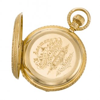 German decoratively engraved lady's keyless lever watch Circa 1890