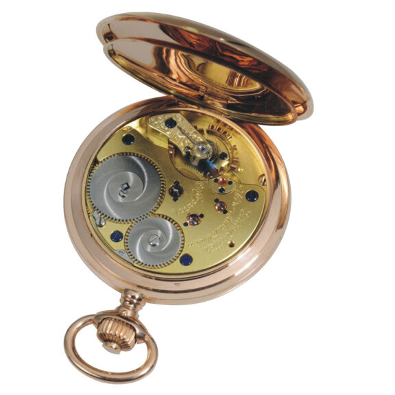 Fine German 14k gold hunting cased lever watch Circa 1905 Fine German 14k gold hunting cased lever watch Circa 1905
