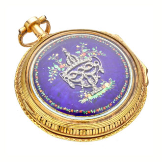 French gold and enamel quarter repeating watch Circa 1785