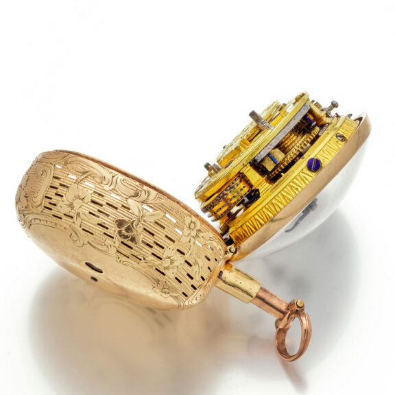 Fine English gold pair cased quarter repeating verge Circa 1750 Fine English gold pair cased quarter repeating verge Circa 1750